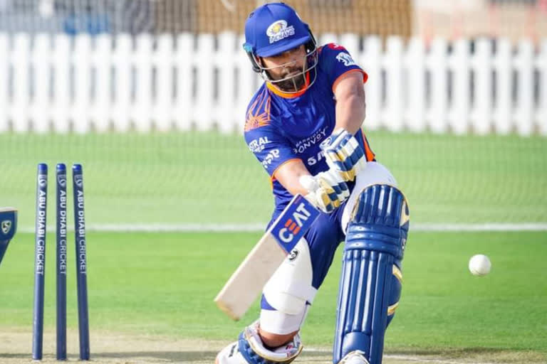 rohit sharma hit 95 meters six in pracitising sessions for ipl 2020