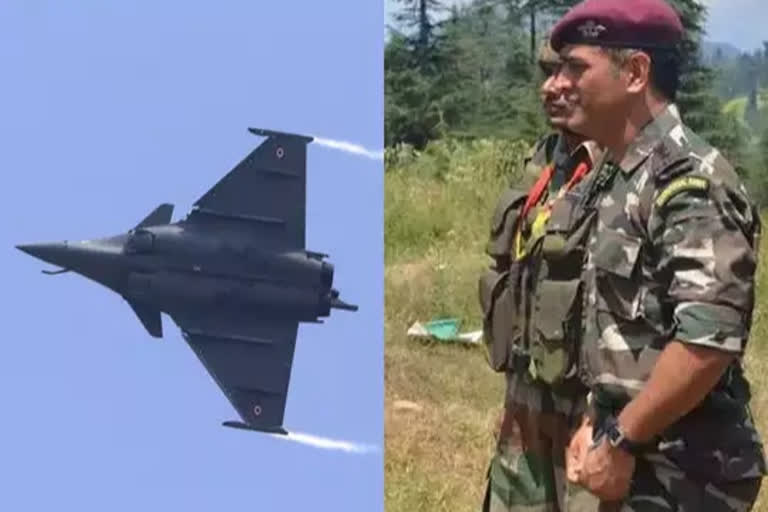 ms dhoni gave his best wishes to indian air force figter jets rafael inducted in air force