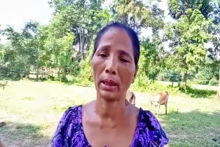 a tragic story of a women from bihpuria lakhimpur assam etv bharat news