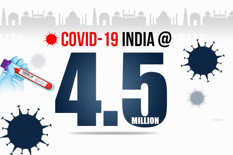 India's COVID case tally crosses 45 lakh mark