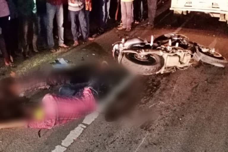 Bike collision with tractor bike riders dead in chintamani taluk