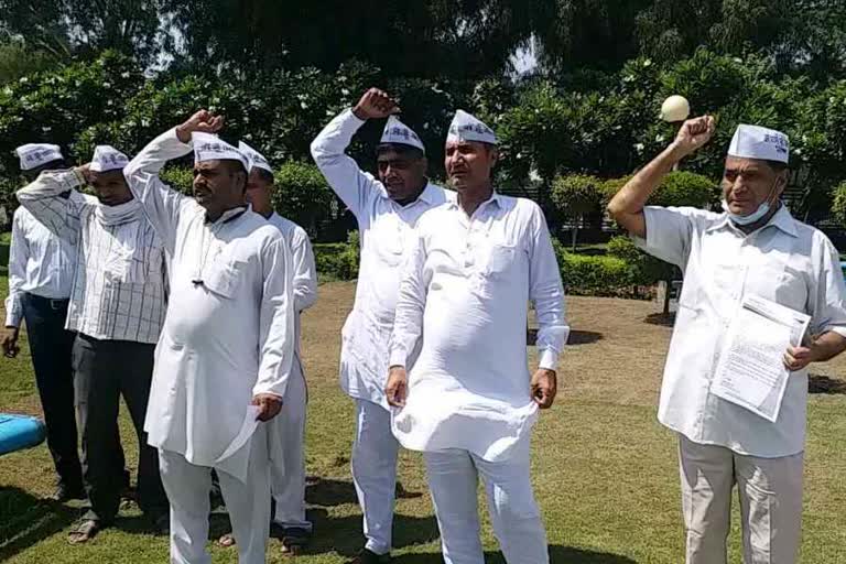 Aam Aadmi Party protest in Bhiwani