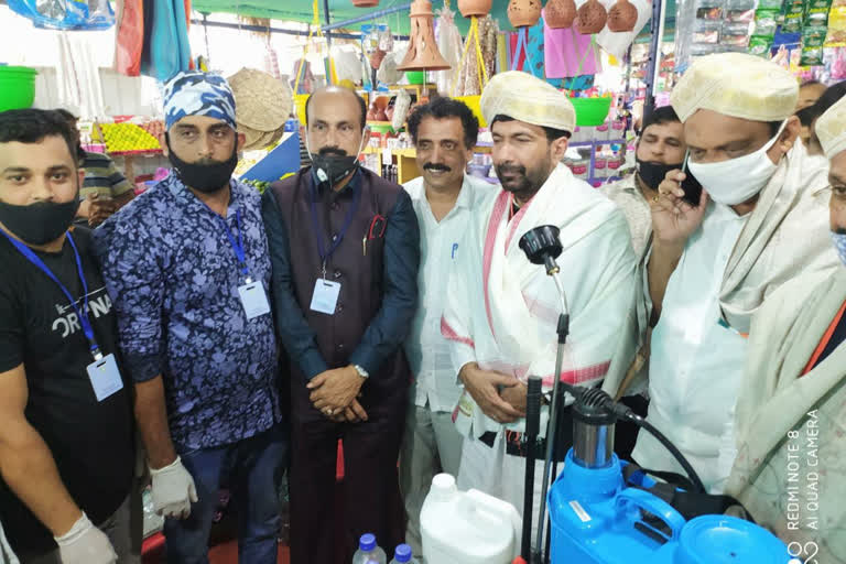 KPCC  Vice President Salim Ahmed Visiting Central Market Shop in Puttur