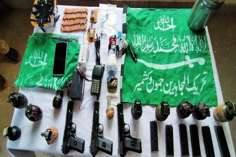 hideout busted in mendhar, two arrested, ammunition recovered