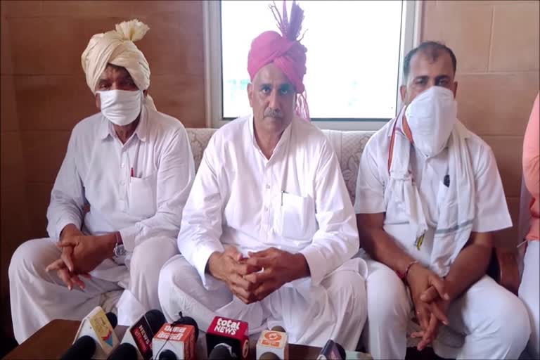 Press conference of Livestock Development Board Chairman Somvir Sangwan in Palwal