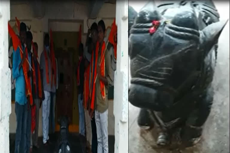 Nandi idol destroyed in Pashupatinath temple