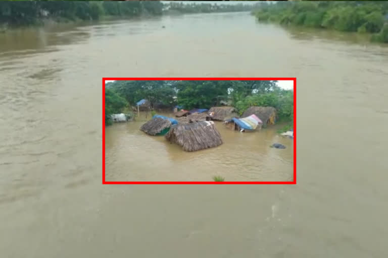 The Vayeru canal in West Godavari district flows as an excerpt for the incessant rains.