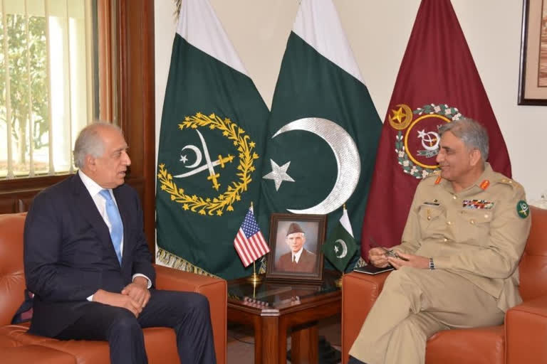 zalmay khalilzad meets pakistan army chief qamar javed bajwa