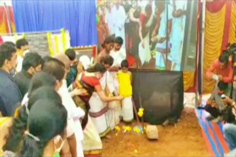 stone laying ceremony of Vishnuvardhan Memorial in Msyuru stone laying ceremony of Vishnuvardhan Memorial in Msyuru