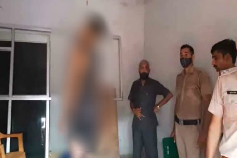 body of young man found hanging in shop palwal