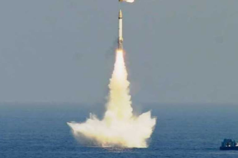 underwater-launched missile test