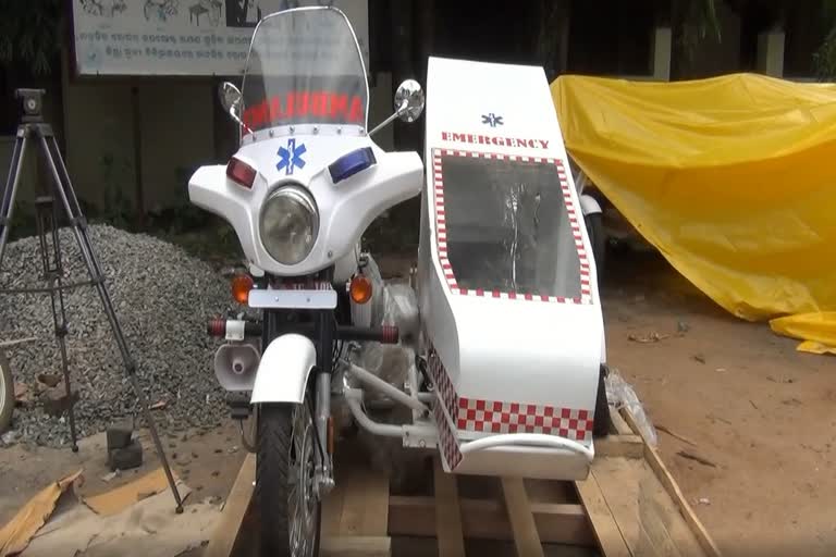 Bike ambulance service was started in the inaccessible area of Koraput