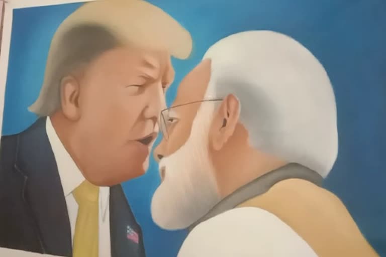 Artist painted modi trump worth moment in Golaghat