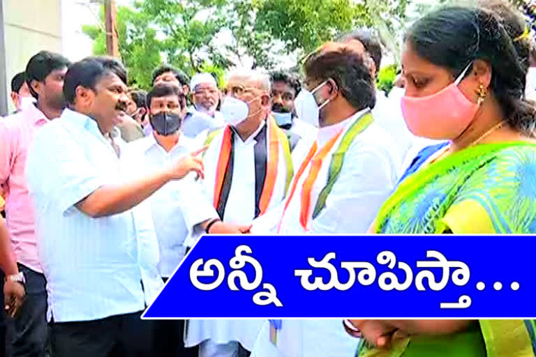 minister talasani srinivas yadav showing double bed room houses to batti vikranmarka