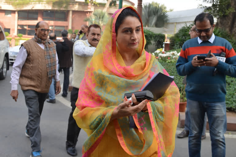 President accepts Harsimrat Kaur Badal's resignation