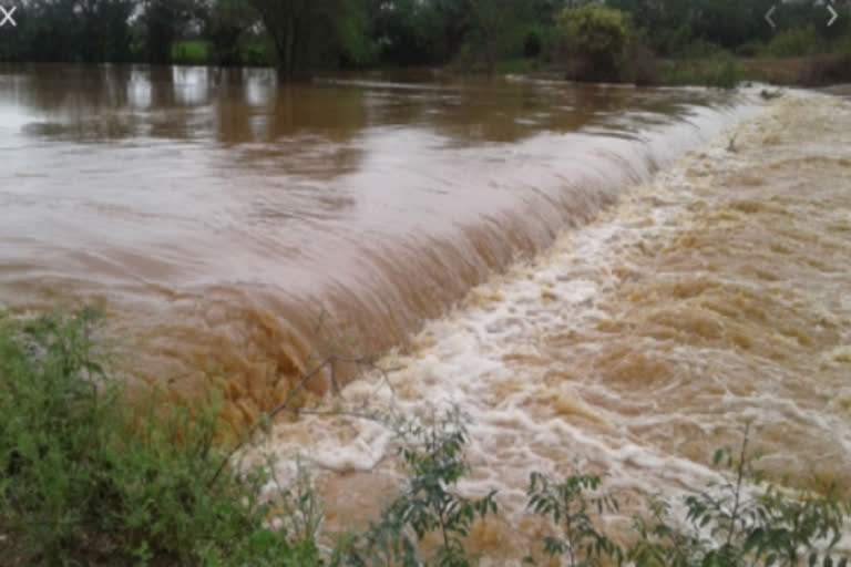 Ramappa pond has been flooded from one month in mulugu district