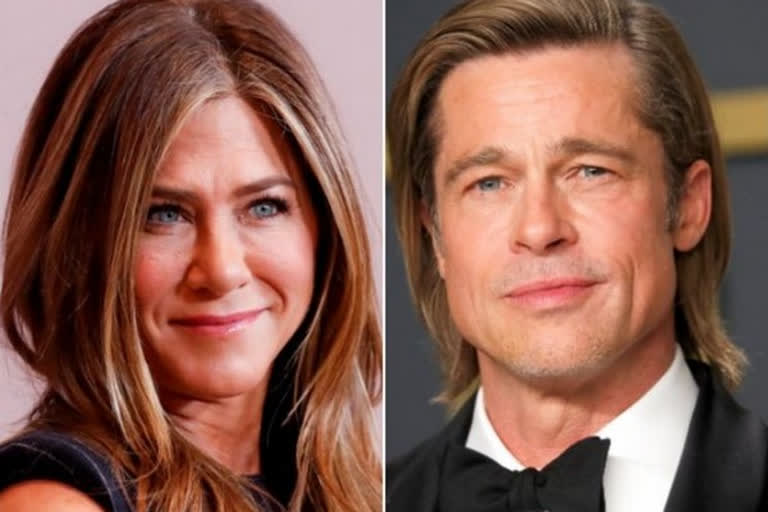 Jennifer Aniston, Brad Pitt get flirty for fundraiser