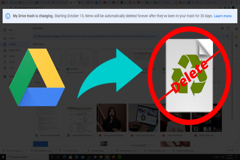 Google Drive, Google Drive to delete trashed files