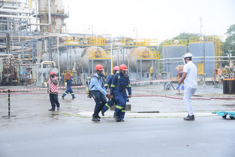 Mock show in MRPL's crude oil refinery unit