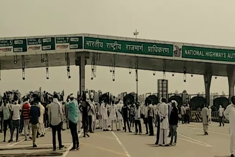 Yamunanagar Farmers jammed panchkula National Highway against agricultural bill