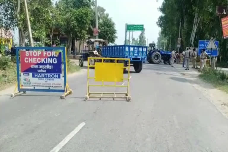 farmers block panipat-jind highway during protest against Agricultural ordinance