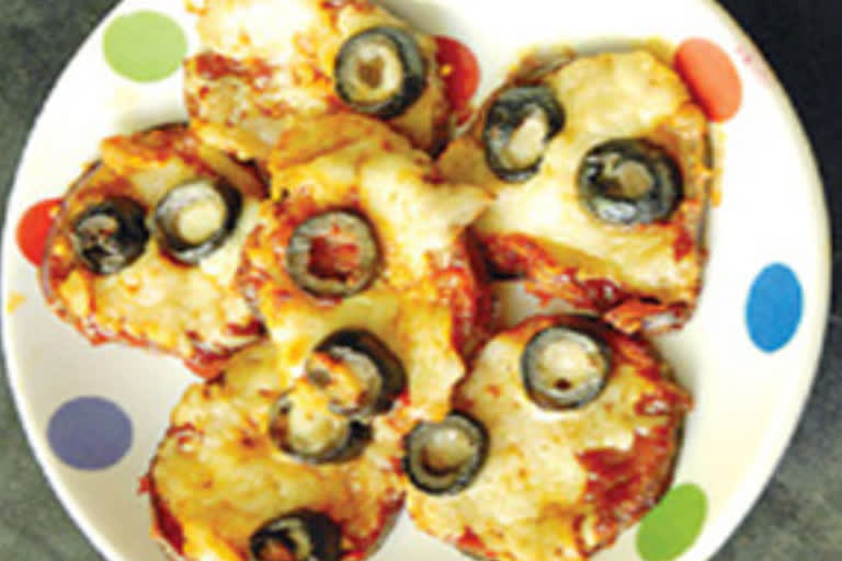 brinjol pizza recipe in telugu