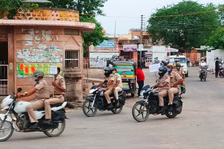 बाड़मेर न्यूज, बाड़मेर में कोरोना संक्रमण, Flag march in Sewana