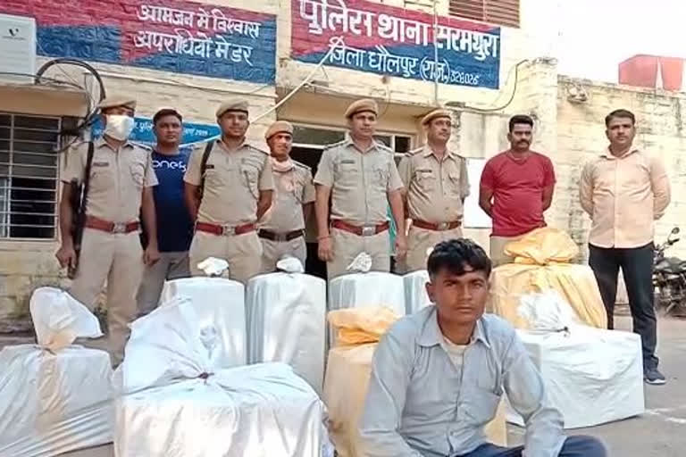 धौलपुर में शराब पकड़ी गई, धौलपुर में पुलिस की कार्रवाई, Police action in Dhaulpur