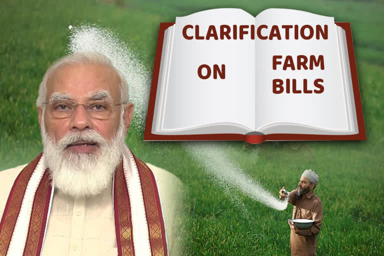 Central government issues clarification on agriculture bills