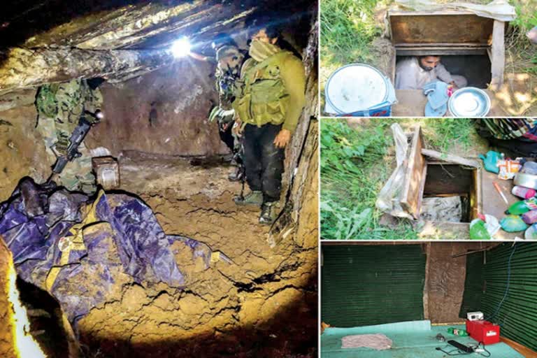 Terrorists hiding in bunkers in view of Army search operations