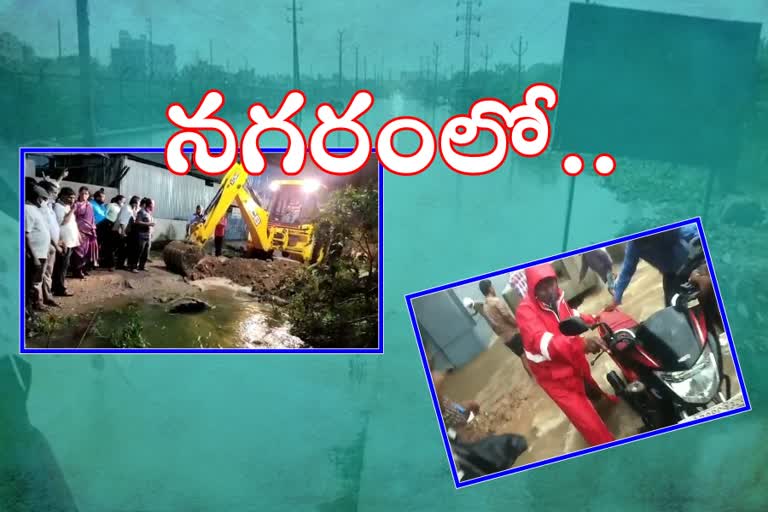 heavy rains in hyderabad city public facing traffic problems