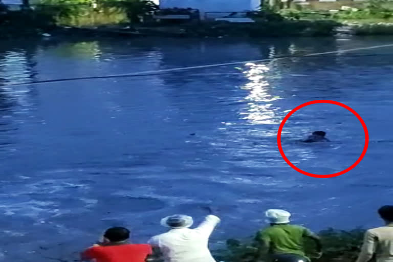 man washed away in hyderabad