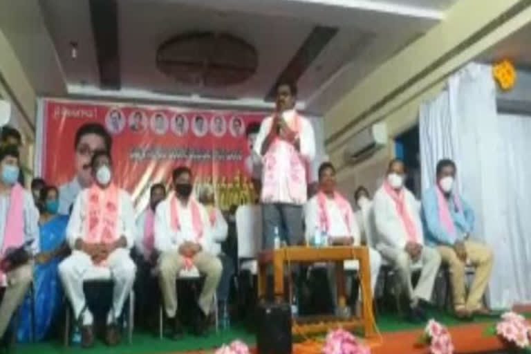 Minister Puvvada Ajay Kumar participating in the MLC election preparatory meeting