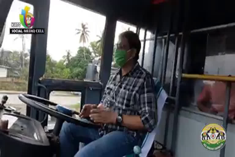 KSRTC MD drives bus  KSRTC news  KSRTC MD news  KSRTC troll  കെഎസ്‌ആര്‍ടിസി ട്രോള്‍  കെഎസ്‌ആര്‍ടിസി എംഡി  ബിജു പ്രഭാകര്‍