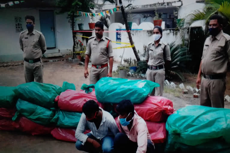 ganja caught by police