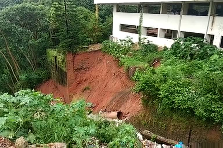 Land collapse in Manipal primer apartment near national high way