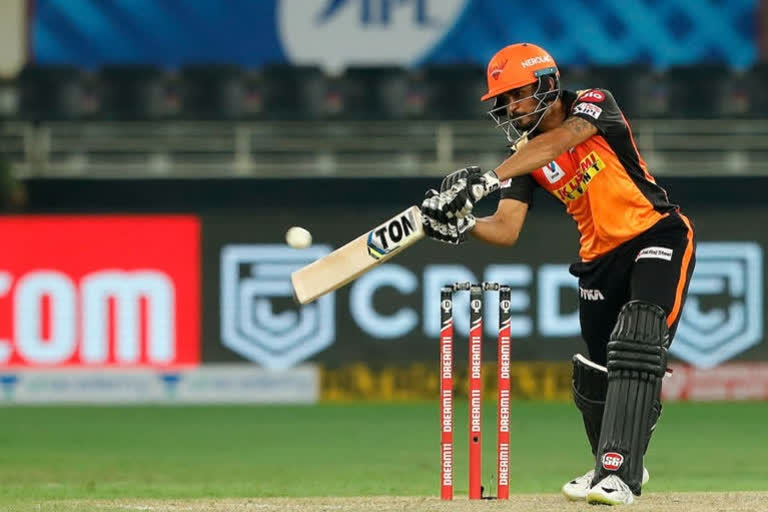 manish pandey made a special record in his opening match of ipl 2020