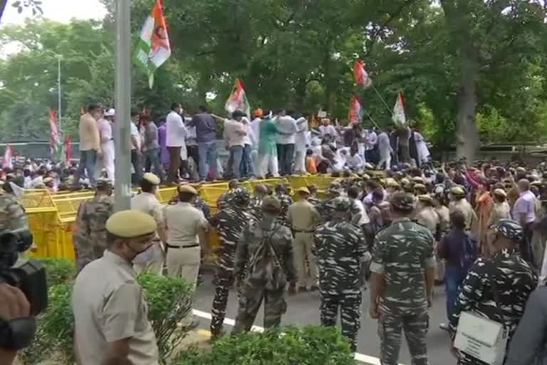 Youth Congress marched towards farm bills