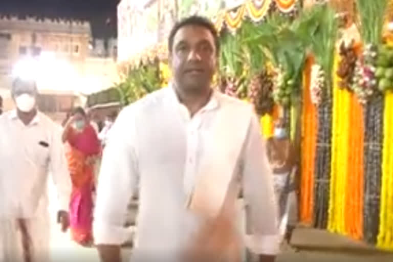 Minister Gowtham Reddy Tirumala Tour