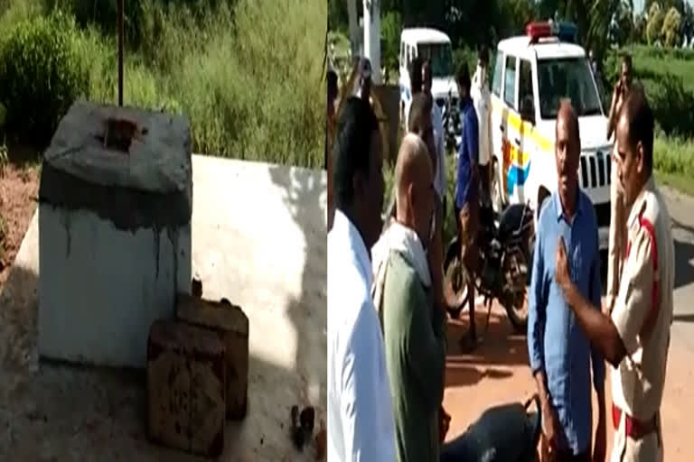 idol of Anjaneya Swami in suburb of Pathikonda was destroyed