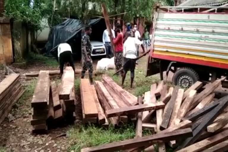 Illegal wood seized in rairangpuer