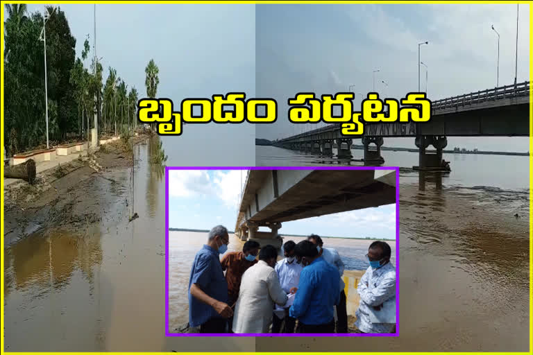 group of engineers flood damage inspection in yaanam  puddicheri