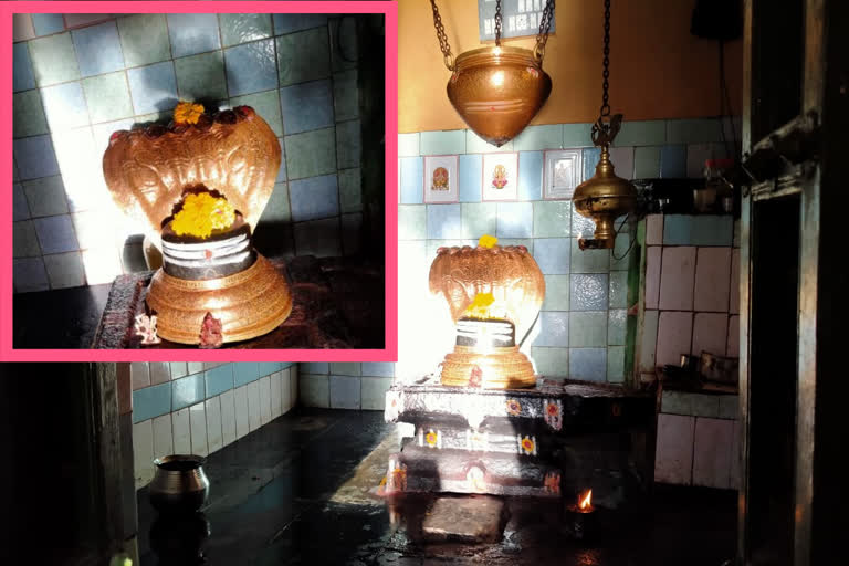 Sunbeams touched Shivalingam