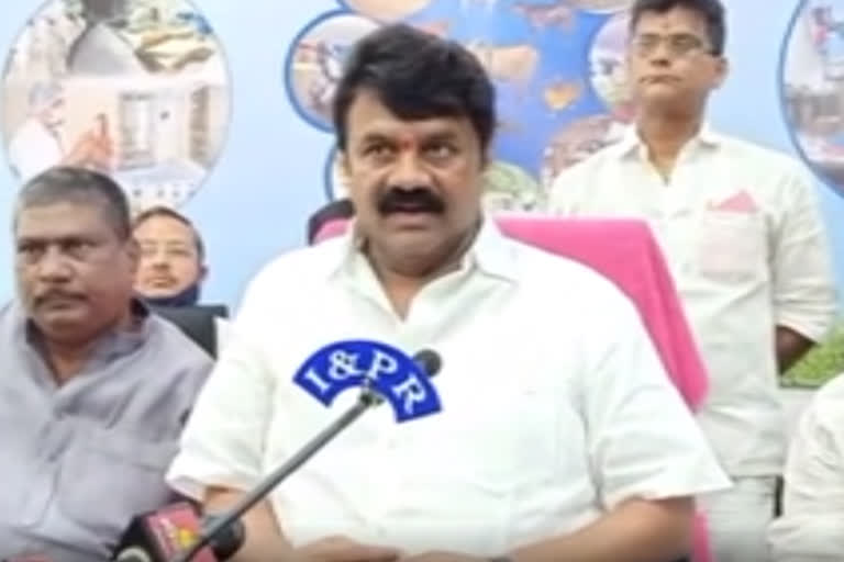 talasani srinivas yadav review on temple lands and private buildings constructions  in hyderabad