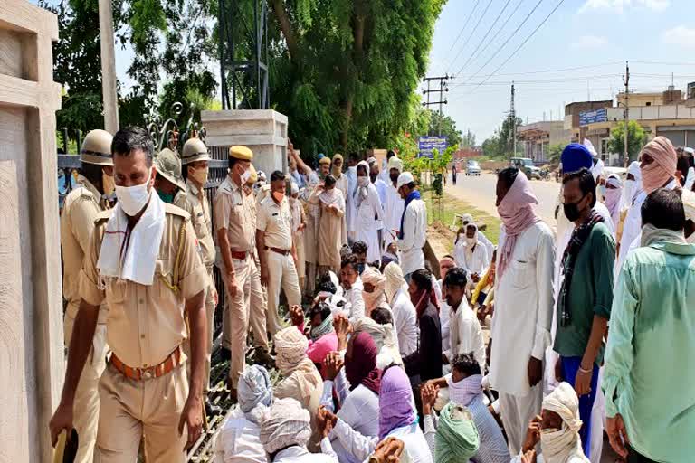 हनुमानगढ़ में दलित समाज का प्रदर्शन, हनुमानगढ़ न्यूज, Memorandum to Hanumangarh SP