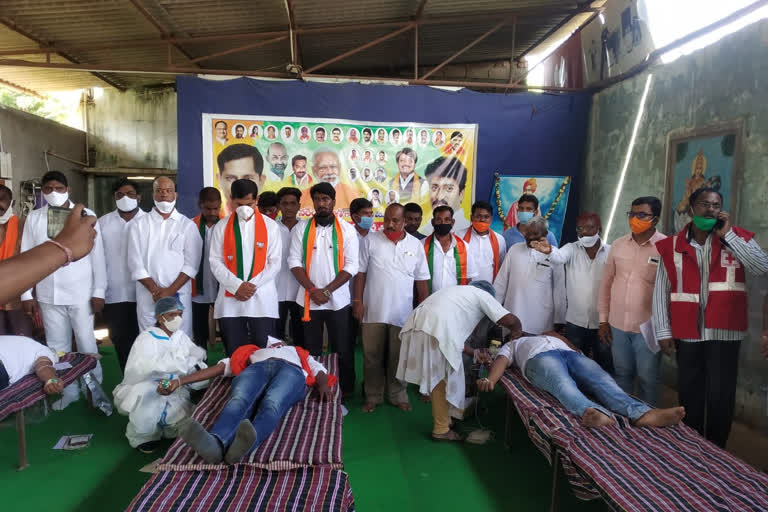 blood donation camp at mancherial district by bjym