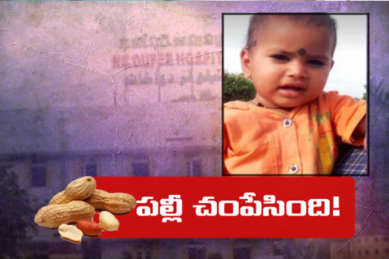 11 month baby died as groundnut struck in her throat at narayanpet