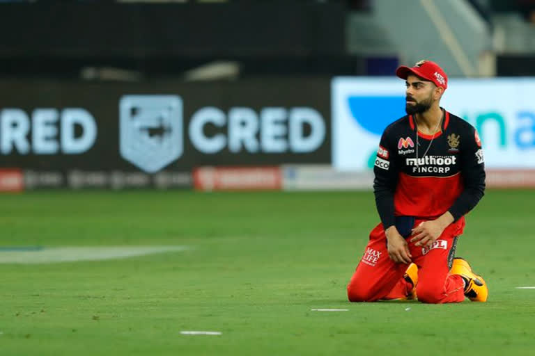 Skipper Kohli reacts after RCB's humiliating 97 runs loss