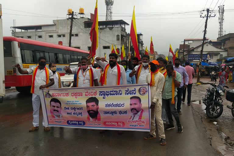 Hemavathi water not purified protests by Swabhimani Sena