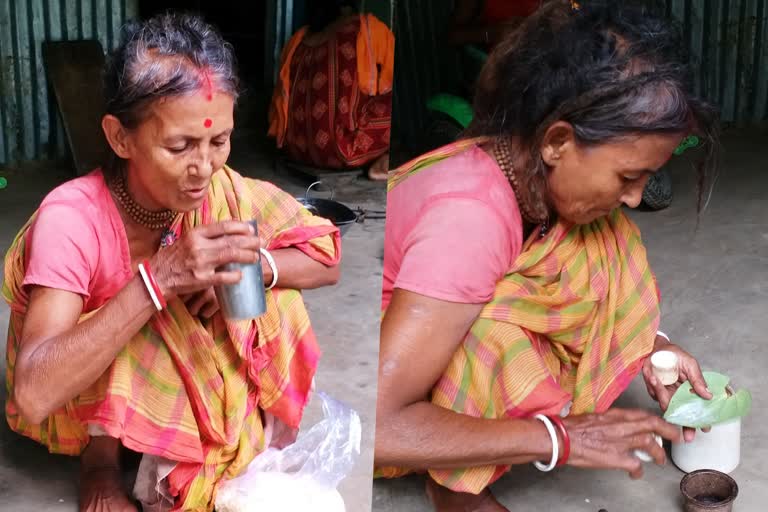 A sixty seven years old Nandarani living only on Milk-Tea and Paan for the last 30 years